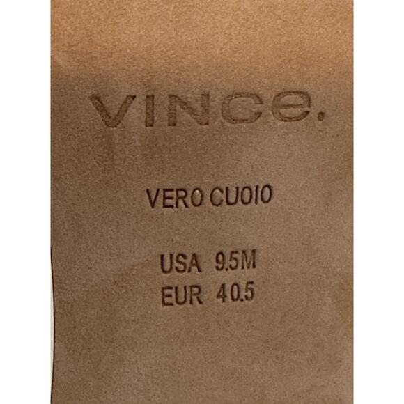 Vince Lulu Leather Mule Sandals Marble Cream Size 9.5 NWOB Timeless Chic Sleek - Picture 13 of 13